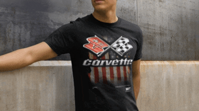 Corvette c3 Flag - Corvette C3 Flag logo shirt - Wicked Metal