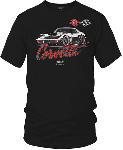 Image of Corvette c3 Stylized - Corvette C3 Stylized logo shirt - Wicked Metal