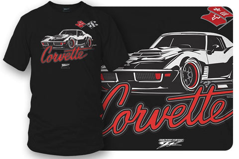 Image of Corvette c3 Stylized - Corvette C3 Stylized logo shirt - Wicked Metal