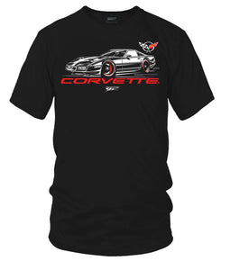 Corvette c4 Stylized - Corvette C4 Stylized logo shirt - Wicked Metal