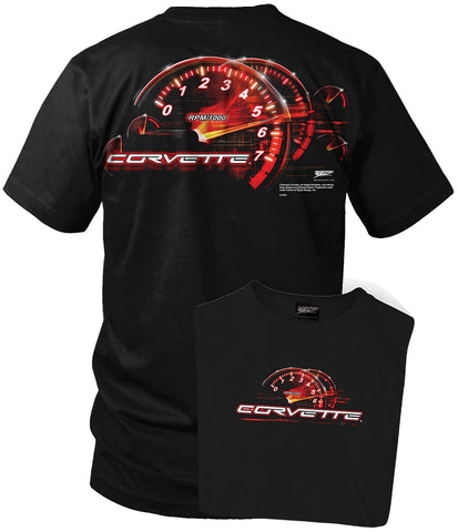 Image of Corvette c5 shirt - Redline - Tach Speedo - Wicked Metal