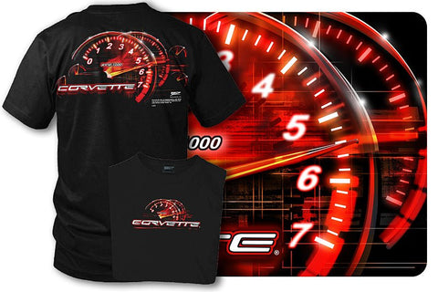 Image of Corvette c5 shirt - Redline - Tach Speedo - Wicked Metal
