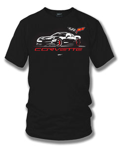Corvette c6 Stylized - Corvette C6 Stylized logo shirt - Wicked Metal