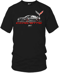 Corvette c7 Stylized - Corvette C7 Stylized logo shirt - Wicked Metal