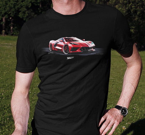 Image of Corvette c8 - Corvette C8 Red shirt - Wicked Metal