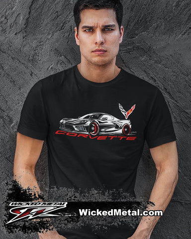 Image of Corvette c8 Stylized - Corvette C8 Stylized shirt - Wicked Metal