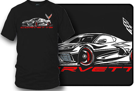 Corvette c8 Stylized - Corvette C8 Stylized shirt - Wicked Metal