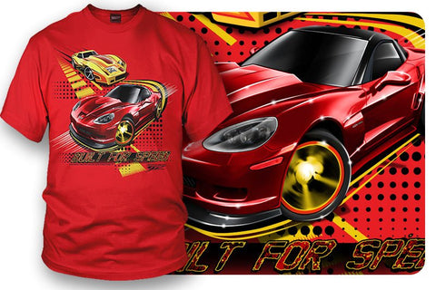 Image of Corvette Kids Shirt - Corvette C6 - Built for Speed - Wicked Metal