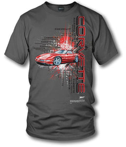 Corvette shirt - Burst - C4, Corvette ZR-1, Corvette shirt - Wicked Metal