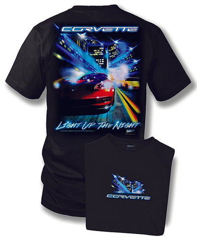 Image of Corvette shirt - Corvette c5, C6 - Light up the night - Wicked Metal
