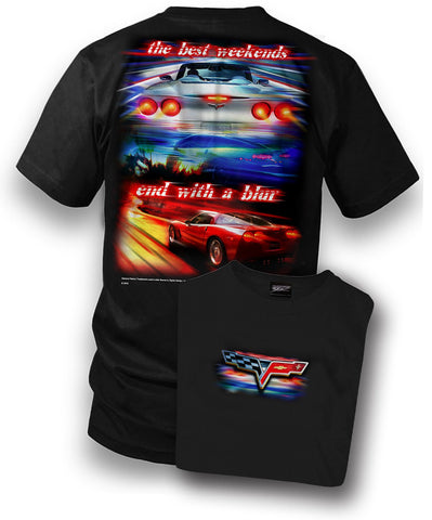 Image of Corvette Shirt - Corvette C6 - Best Weekends - Wicked Metal