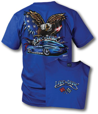 Image of Corvette shirt - Live to Drive - 1965 Corvette - Wicked Metal