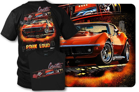 Image of Corvette shirt - Park Loud - 1969 Corvette shirt - Wicked Metal