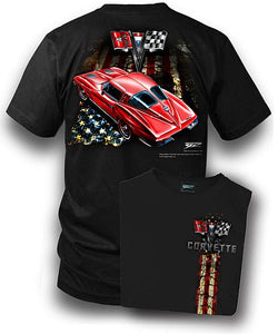 Corvette Shirt – Patriotic – Corvette C3 – Split Window - Wicked Metal