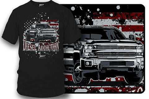 Image of Diesel Addiction - Diesel Truck T-Shirt - Diesel addict t-Shirt - Wicked Metal