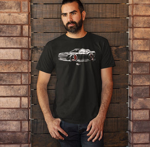 Dodge Challenger Stylized - Muscle Car T-Shirt - Challenger t-Shirt - Wicked Metal