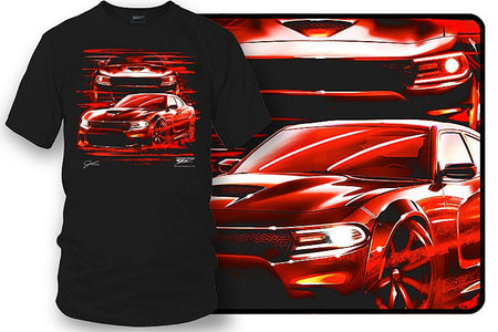 Dodge Charger Gone Red - Muscle Car T-Shirt - Charger t-Shirt - Wicked Metal