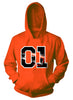 Dodge Charger Hoodie, Dukes of Hazzard Style Hoodie Orange- Wicked Metal - Wicked Metal