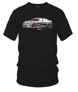 Dodge Charger Stylized - Muscle Car T-Shirt - Charger t-Shirt - Wicked Metal