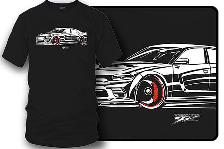 Dodge Charger Stylized - Muscle Car T-Shirt - Charger t-Shirt - Wicked Metal