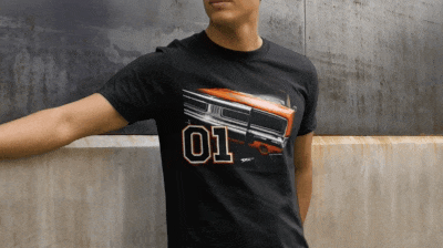 Image of Dodge Charger Hold On t-shirt, Dukes of Hazzard Style t-shirt Black - Wicked Metal