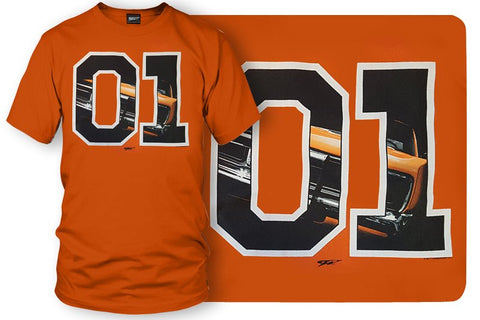Dodge Charger t-shirt, Dukes of Hazzard Style t-shirt Orange- Wicked Metal - Wicked Metal
