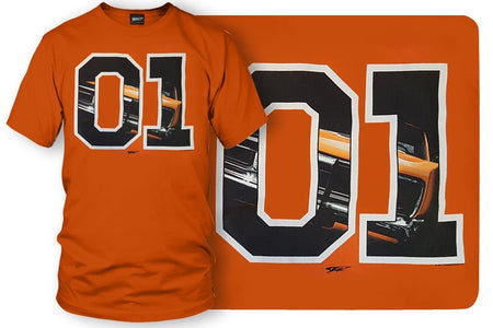 Dodge Charger t-shirt, Dukes of Hazzard Style t-shirt Orange- Wicked Metal - Wicked Metal