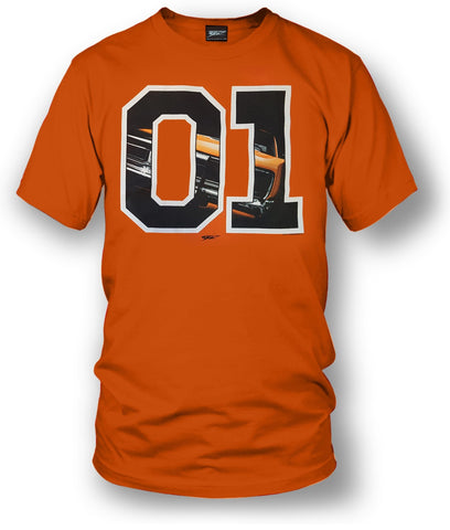 Image of Dodge Charger t-shirt, Dukes of Hazzard Style t-shirt Orange- Wicked Metal - Wicked Metal