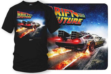 Drift to the Future - Delorean DMC t shirt - Wicked Metal