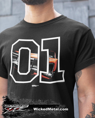 Image of Dukes 01 Black t-shirt, Dukes of Hazzard Style t-shirt Black- Wicked Metal - Wicked Metal