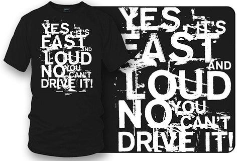 Image of Fast Loud t-shirt - drag racing, tuner car shirts, Street racing - Wicked Metal