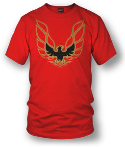 Firebird Trans Am t shirt hood decal - Red - Wicked Metal