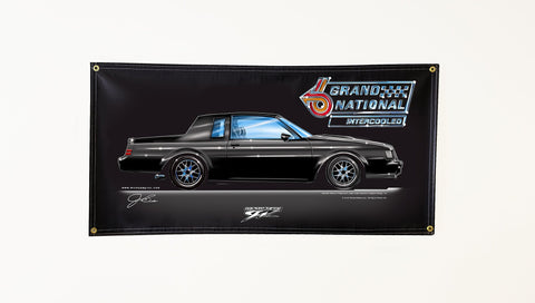 Image of Grand National Banner, wall art - garage banner art 24" X 48" - Wicked Metal