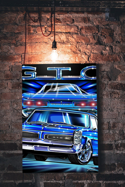 GTO 1966, Muscle Car wall art - garage art - Wicked Metal