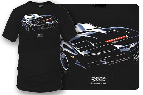 Image of Knight Rider Kitt - Black Trans Am t shirt - Wicked Metal