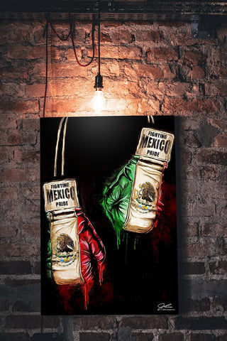 Image of Mexico Boxing, MMA wall art - gym art - Wicked Metal