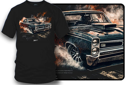 Pontiac 1966 GTO Distressed Shirt - Muscle Car T-Shirt - 1966 GTO - Wicked Metal