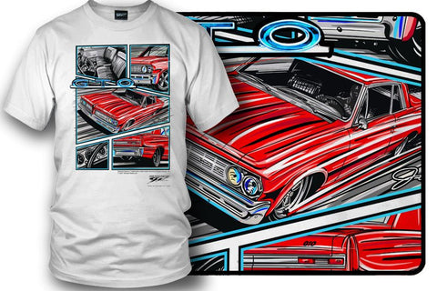 Image of Pontiac GTO Stylized Shirt - Muscle Car T-Shirt - 1964 GTO