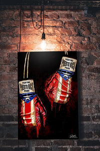 Puerto Rico Boxing, MMA wall art - gym art