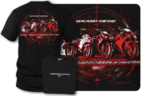 Image of Sport bike shirts - Weapons (Black) - Wicked Metal