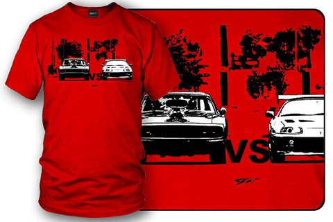 Image of Supra vs Charger t-shirt, Fast and Furious t-shirt - Wicked Metal - Wicked Metal