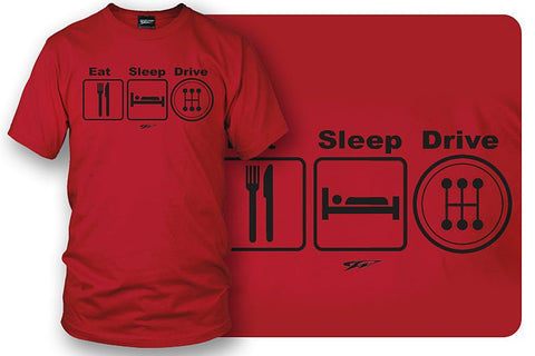 Image of Wicked Metal - Eat Sleep Drive Stick, Red shirt - Wicked Metal