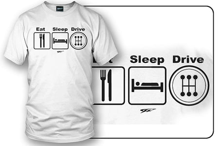 Wicked Metal Eat Sleep Drive Stick, White shirt - Wicked Metal
