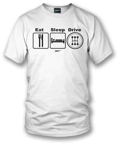Image of Wicked Metal Eat Sleep Drive Stick, White shirt - Wicked Metal